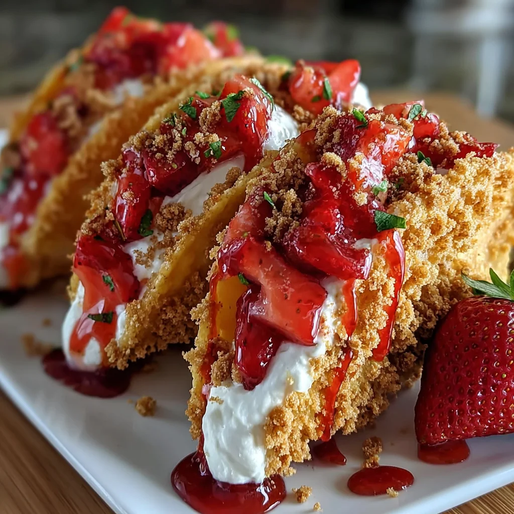 Strawberry Crunch Cheesecake Tacos – The Sweet Treat You’ll Crave!