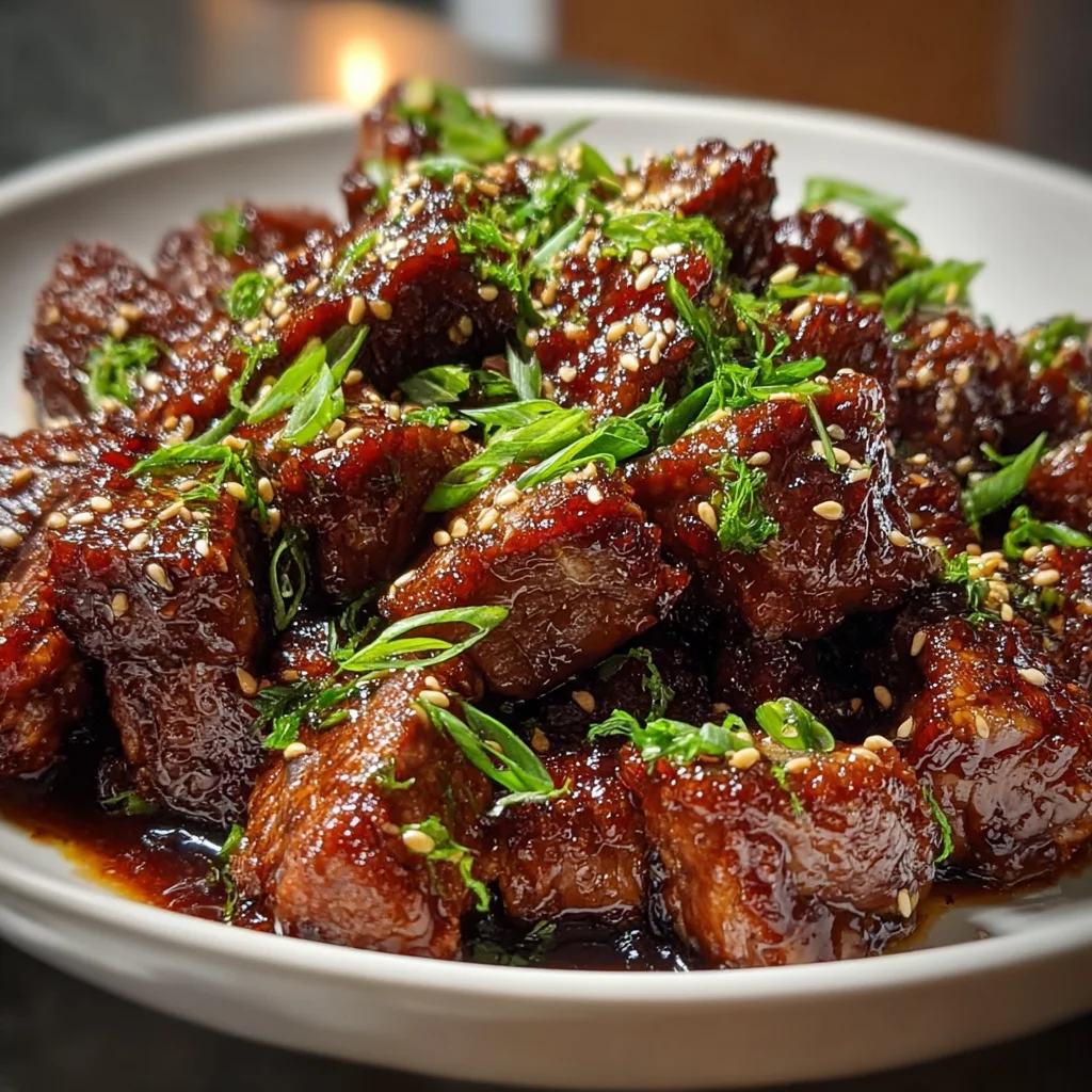 Sweet and Sticky Steak Bites | Tender, Glazed & Packed with Flavor