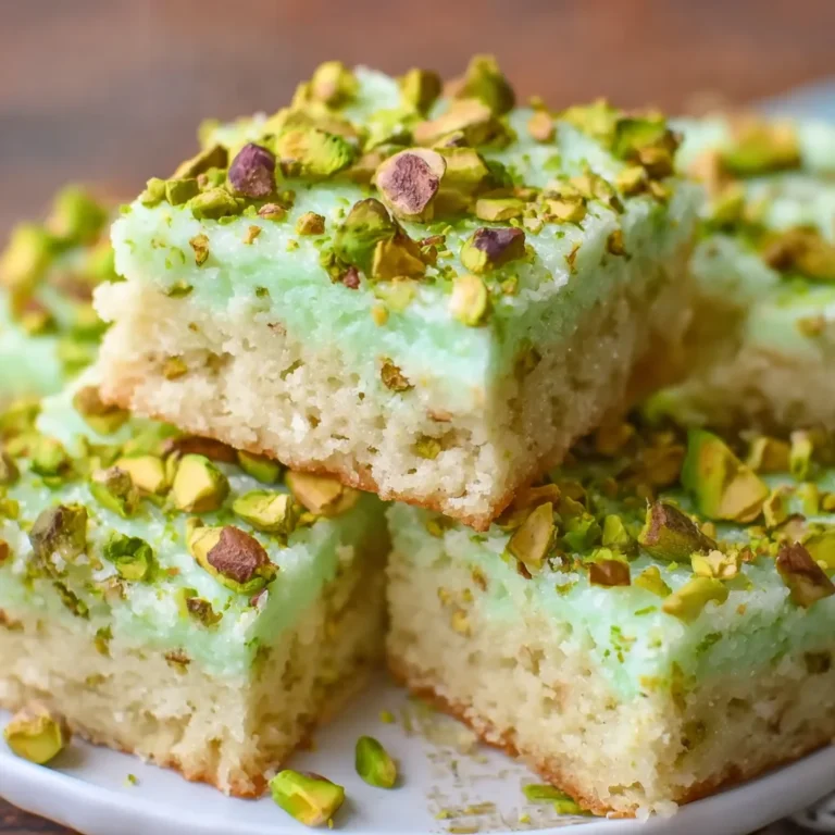 Pistachio Pudding Sugar Cookie Bars | Soft, Sweet & Packed with Nutty Flavor