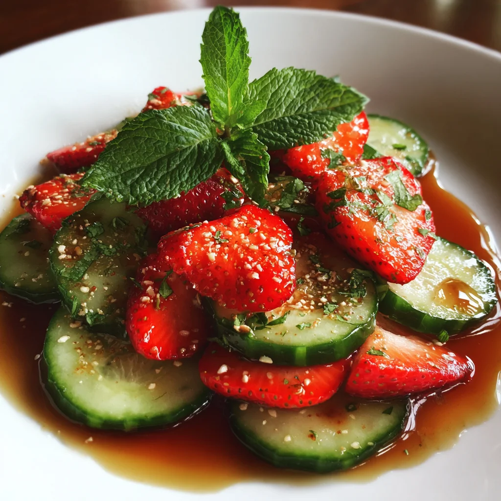 Cucumber Strawberry Salad | Refreshing, Sweet & Savory Summer Bliss