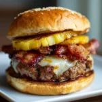 BBQ Bacon Pineapple Burger – Sweet, Smoky & Juicy!