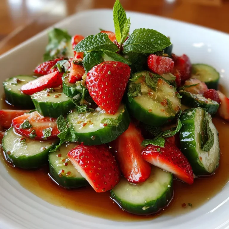 Cucumber Strawberry Salad | Refreshing, Sweet & Savory Summer Bliss