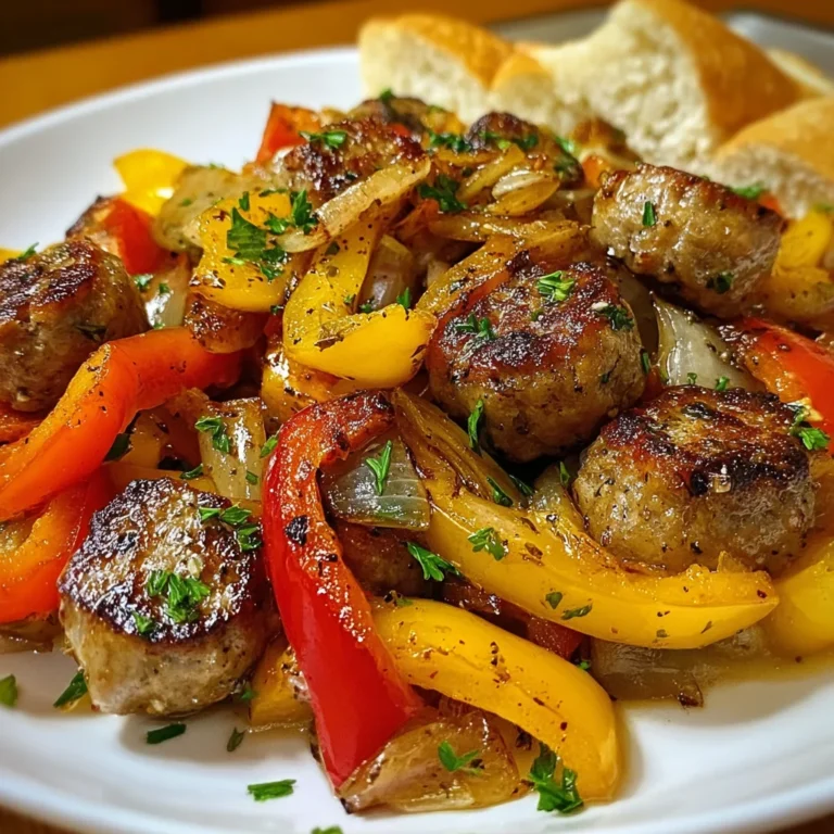 ITALIAN TURKEY SAUSAGE & PEPPERS – A Lighter Twist on a Classic!