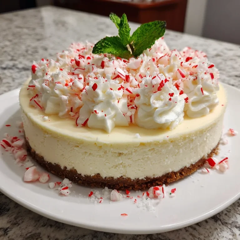 White Chocolate Peppermint Cheesecake – Festive, Creamy & Dreamy!