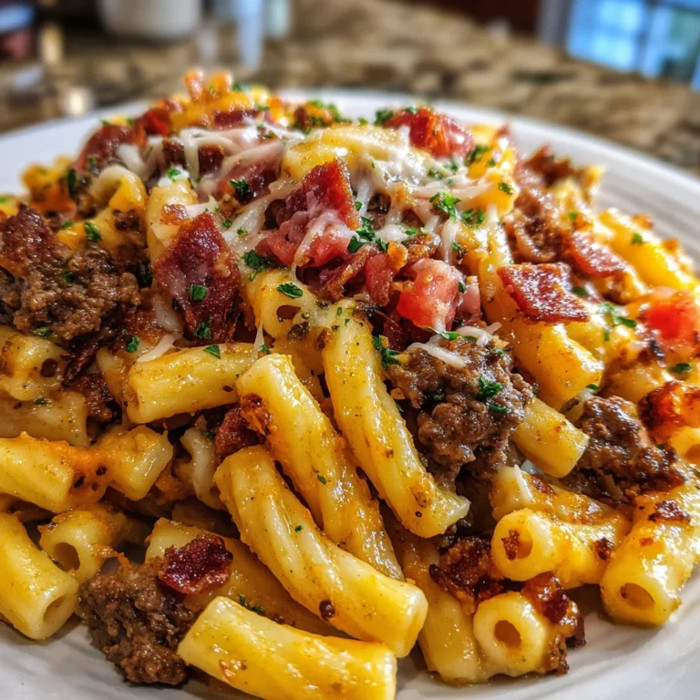 Loaded Bacon Cheeseburger Pasta – All the Comfort, None of the Bun!