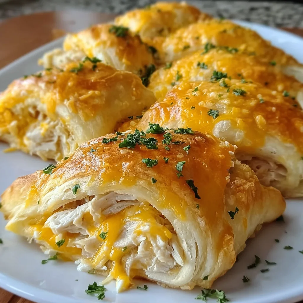 Cheesy Chicken Crescent Rolls | Buttery, Creamy & Crowd-Pleasing