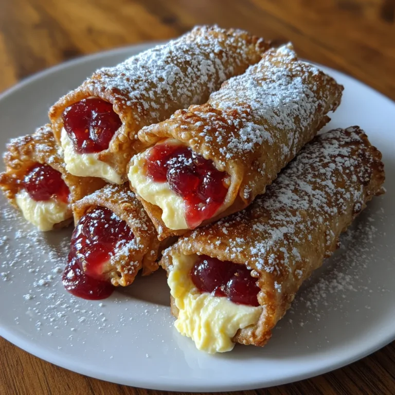 Cherry Cheesecake Egg Rolls – Crispy, Creamy & Irresistible!