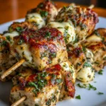 Garlic Mozzarella Chicken Bomb Skewers | Juicy, Cheesy & Packed with Flavor