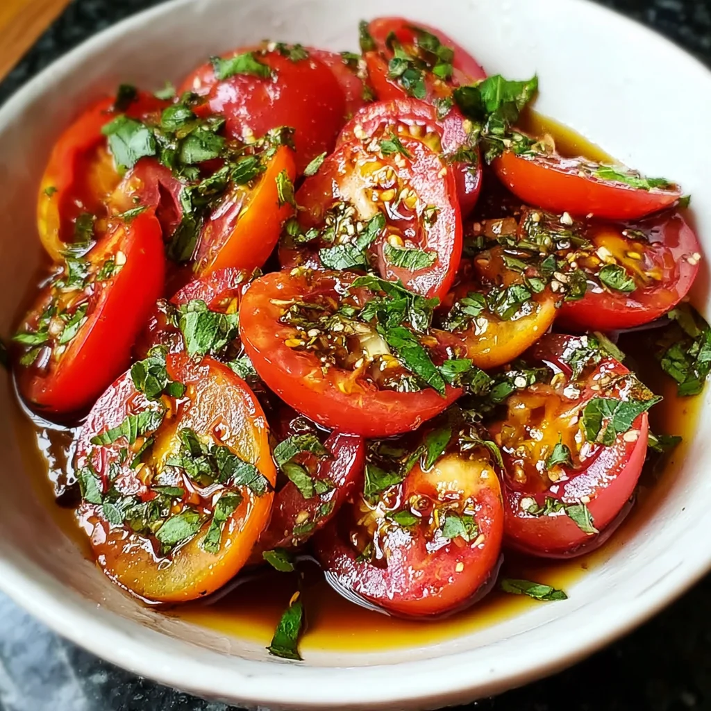 Zesty Marinated Tomatoes – Bursting with Fresh Flavor!