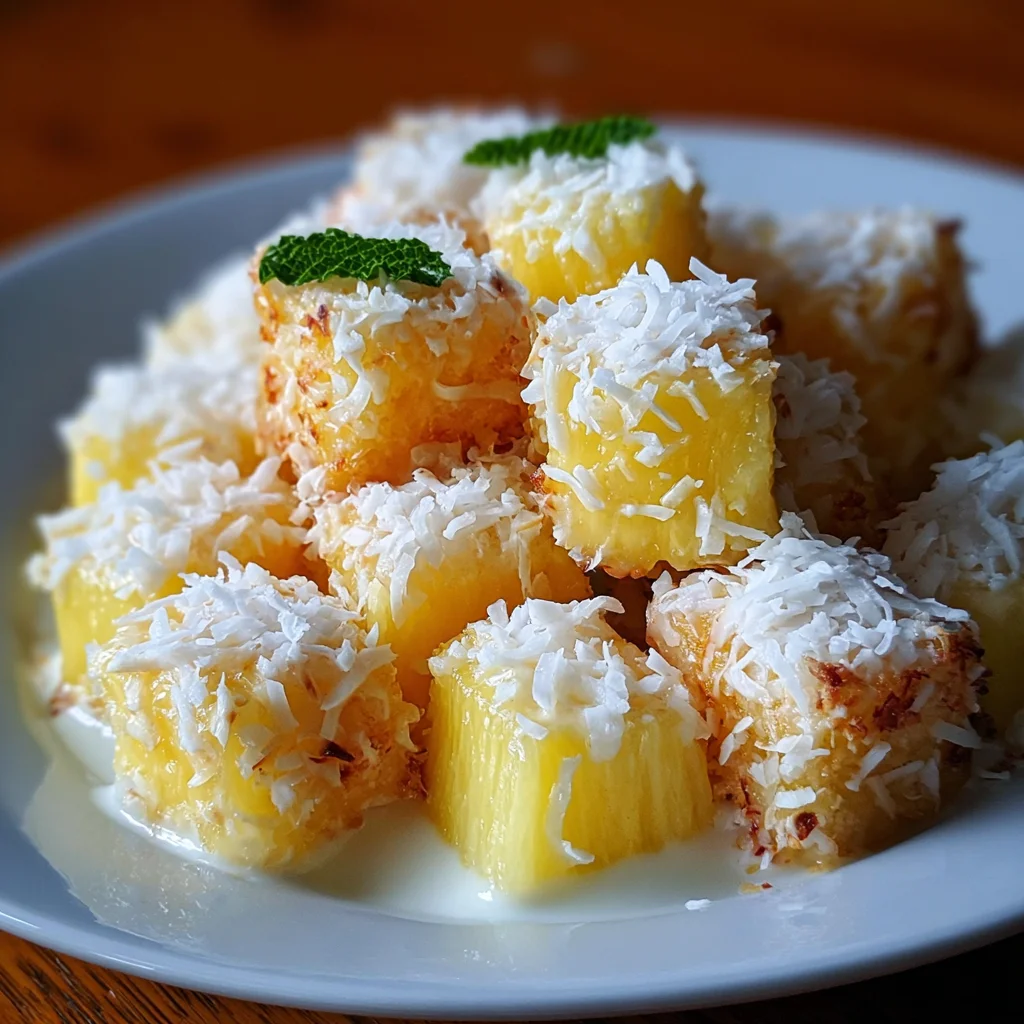 Coconut Pineapple Bites – Tropical Bliss in Every Bite!