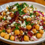 Feta & Cranberry Chickpeas with Lemon Vinaigrette – Bright, Tangy & Packed with Protein!