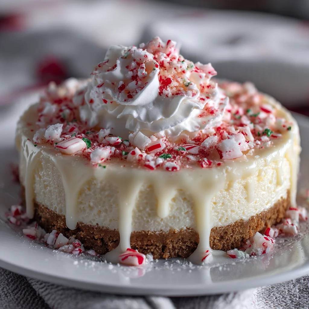 White Chocolate Peppermint Cheesecake – Festive, Creamy & Dreamy!