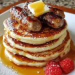 Sausage Dipped Pancakes | Sweet & Savory Breakfast-on-a-Stick