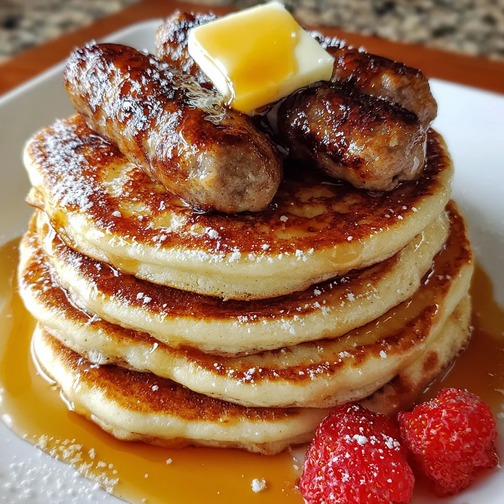 Sausage Dipped Pancakes | Sweet & Savory Breakfast-on-a-Stick