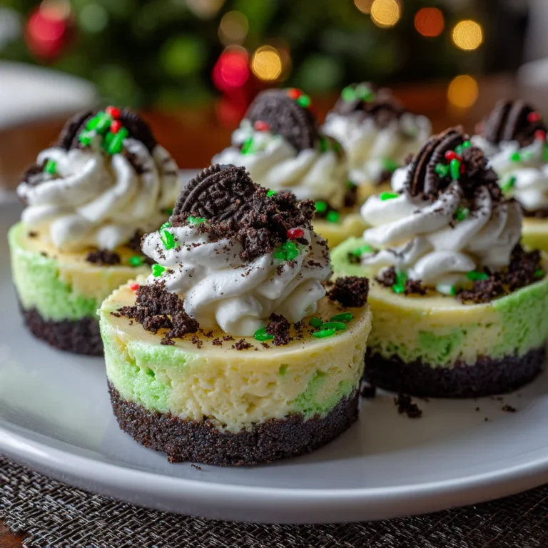 Grinch Mini Cheesecakes – The Sweetest Holiday Treat!