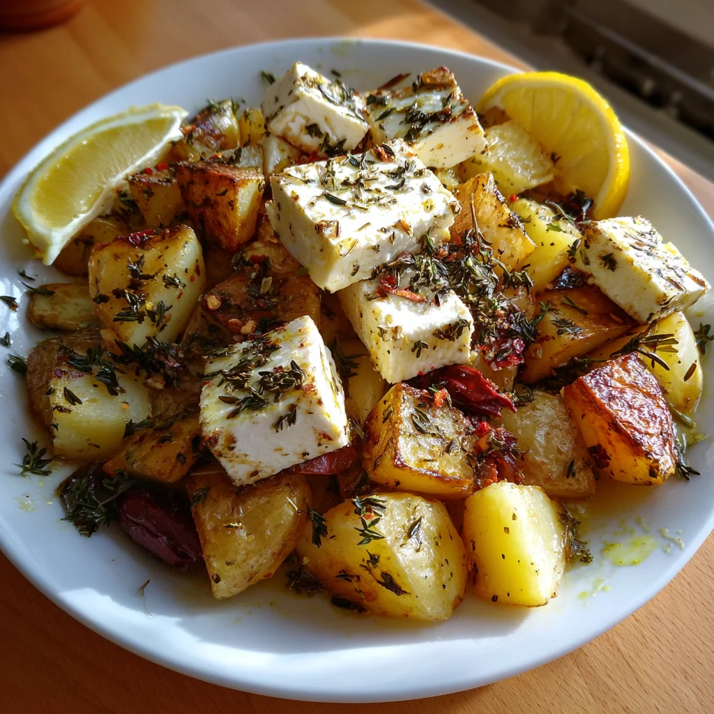Baked Feta Potatoes | Creamy, Crispy & Loaded with Flavor