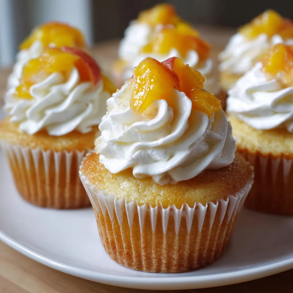 Peach Bellini Cupcakes – Bubbly, Sweet & Celebratory!