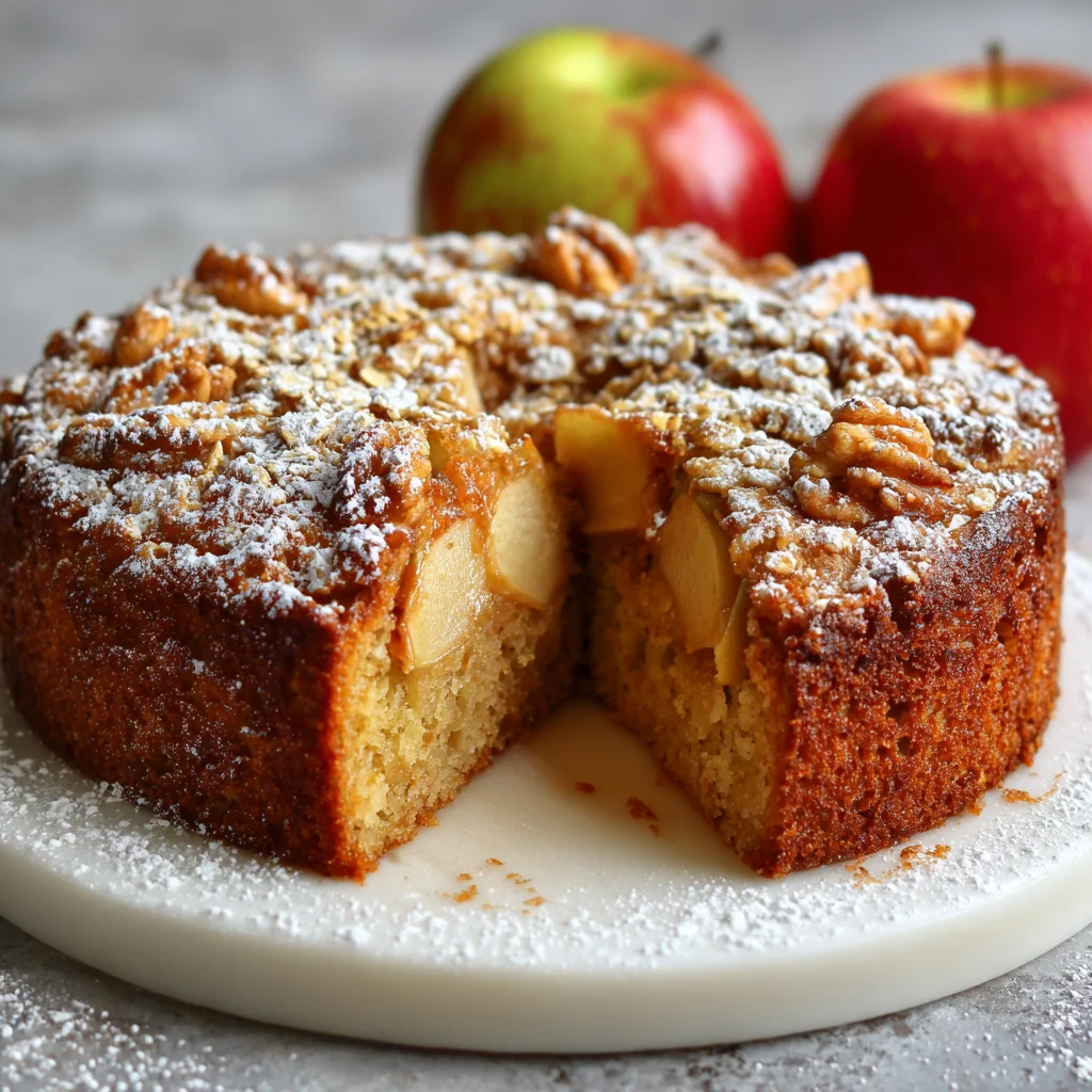 Healthy Oatmeal Apple Cake – Moist, Spiced & Guilt-Free!