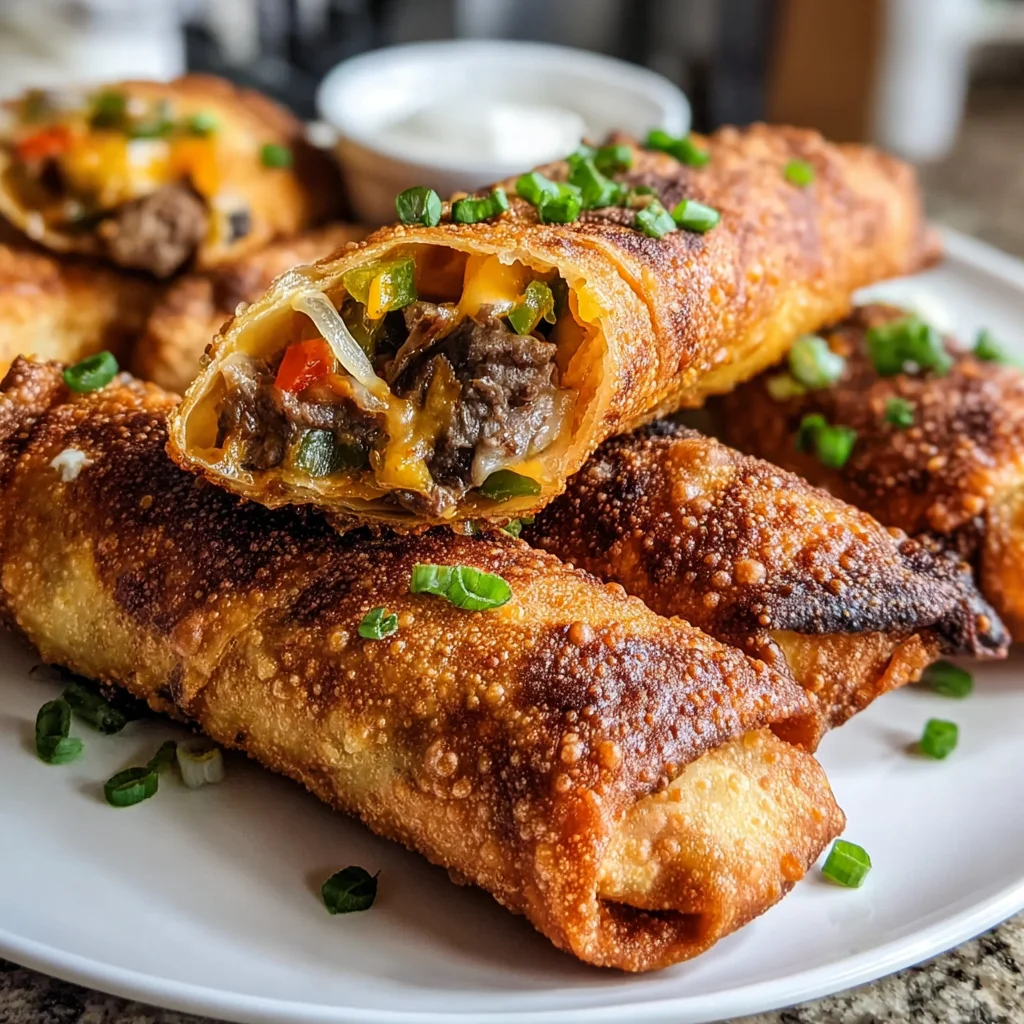 Philly Cheesesteak Egg Rolls | Crispy, Cheesy & Packed with Flavor