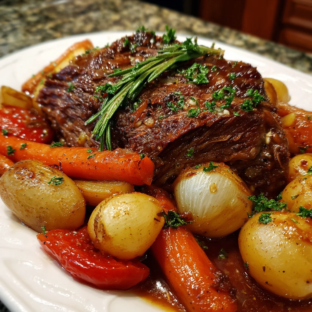 Italian Pot Roast Slow Cooker – Tender, Herby & Hands-Off!