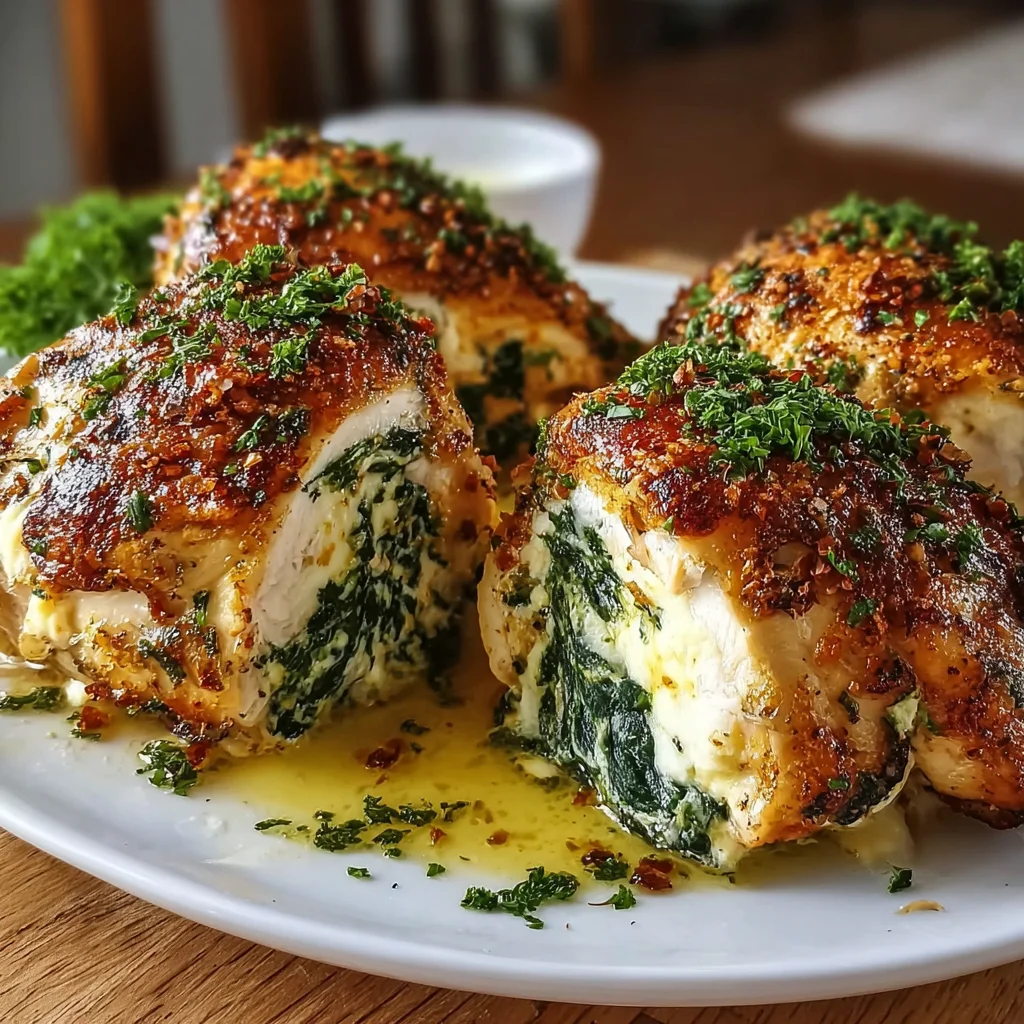 Baked Feta & Spinach Stuffed Chicken Recipe – Juicy, Flavorful & Easy!