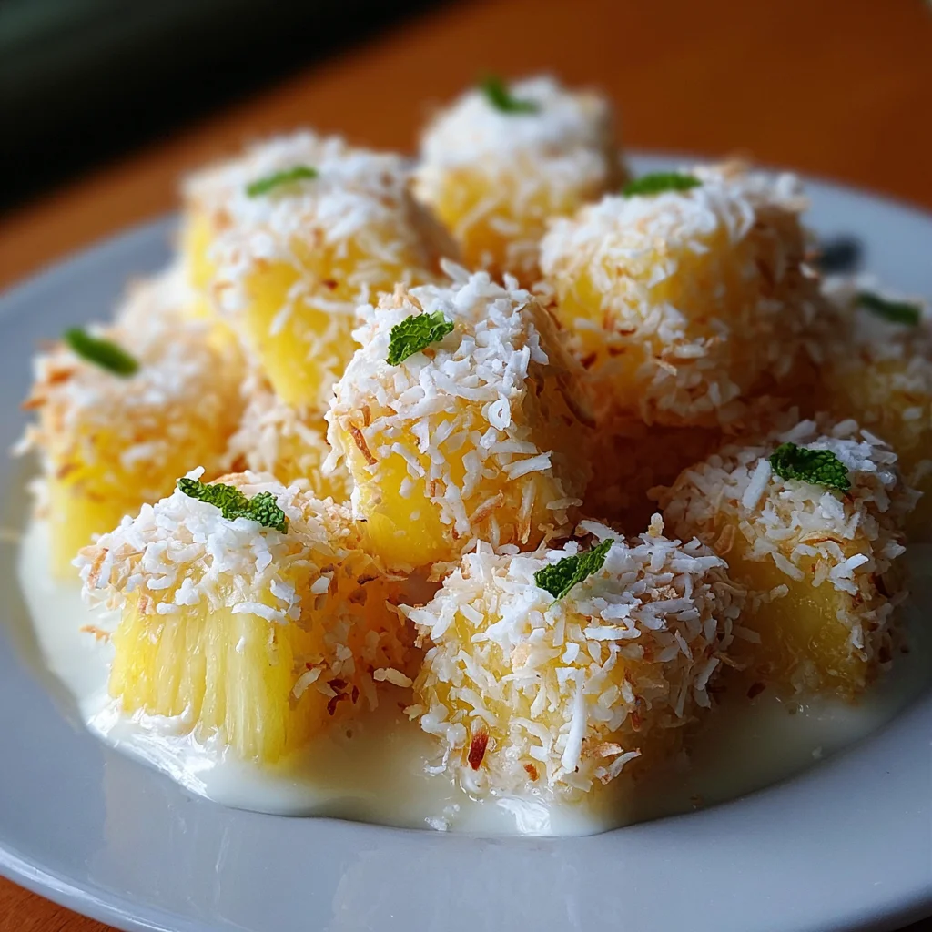 Coconut Pineapple Bites – Tropical Bliss in Every Bite!