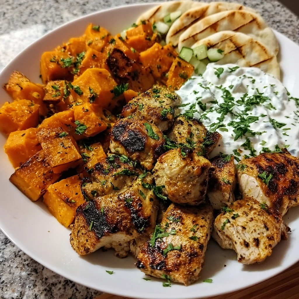 Chicken Gyro Sweet Potatoes (Instant Pot) | Greek-Inspired & Ready Fast!