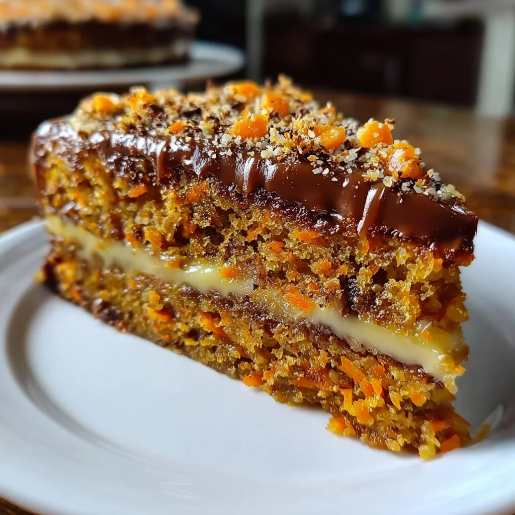 Brazilian Carrot Cake – Moist, Simple & Topped with Chocolate Glaze!