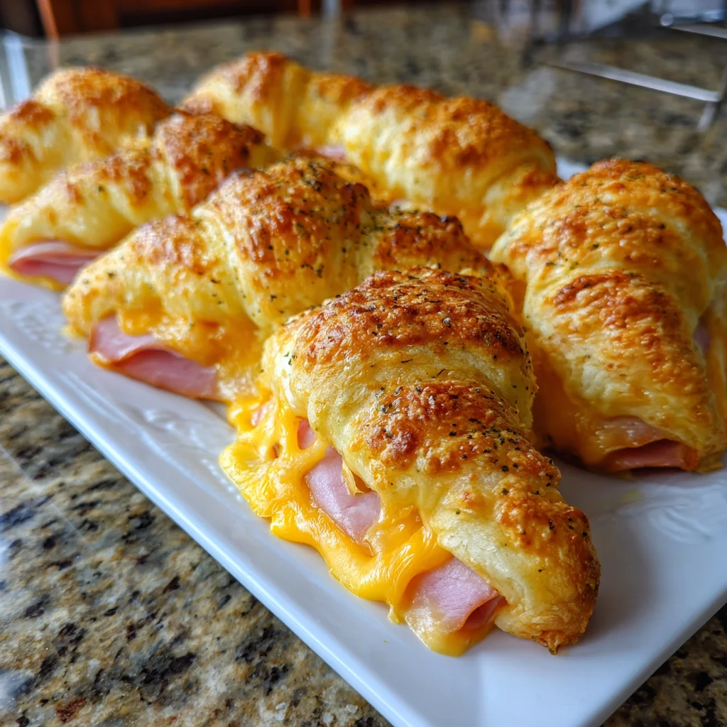 Ham and Cheese Crescent Roll-Ups