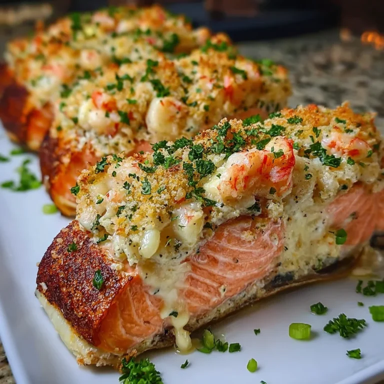 Crab and Shrimp Stuffed Salmon – Elegant, Succulent & Oh-So-Fancy!