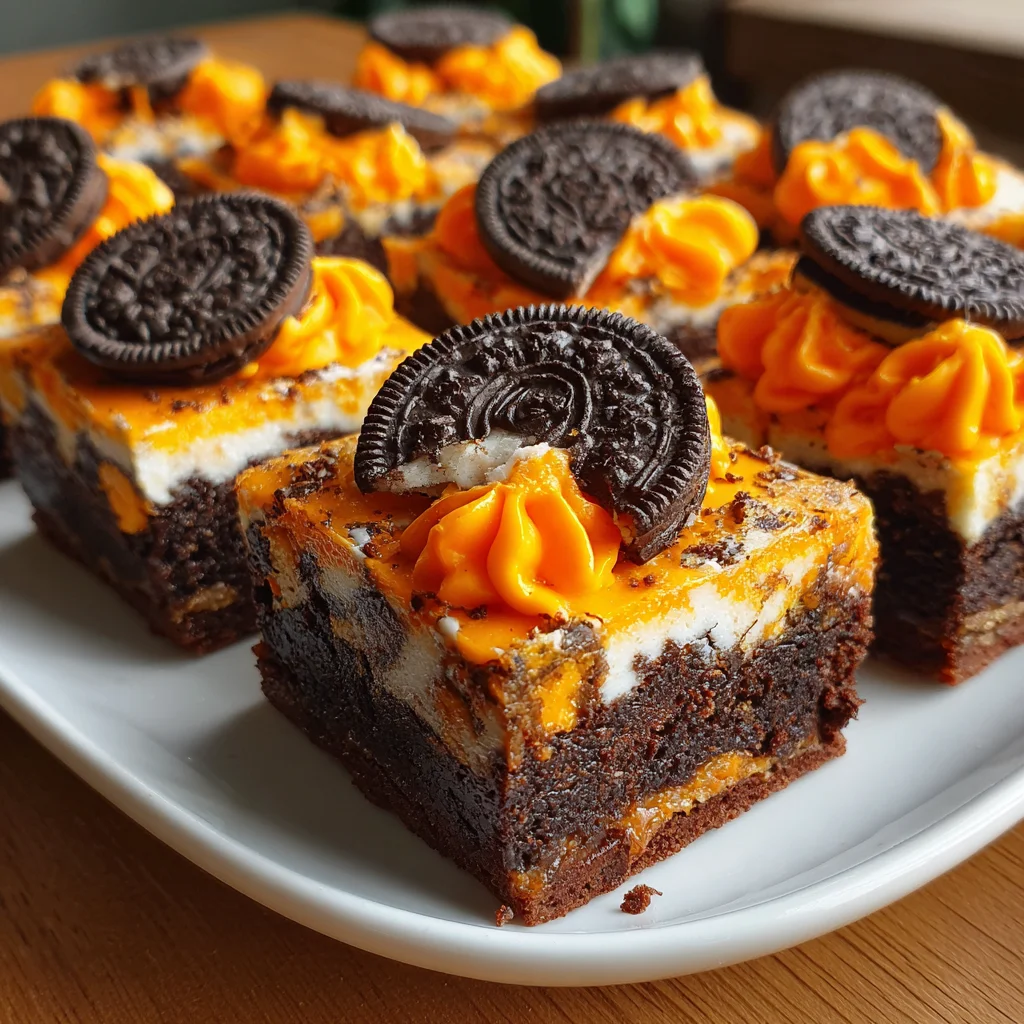Oreo Layered Halloween Brownies – Spooky, Fudgy & Fun!