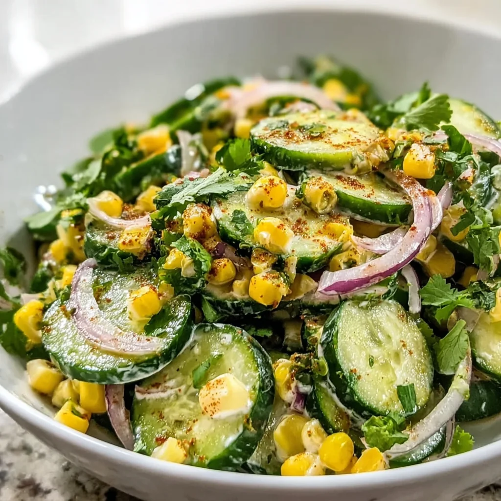 Mexican Cucumber Salad | Crisp, Tangy & Bursting with Bold Flavor