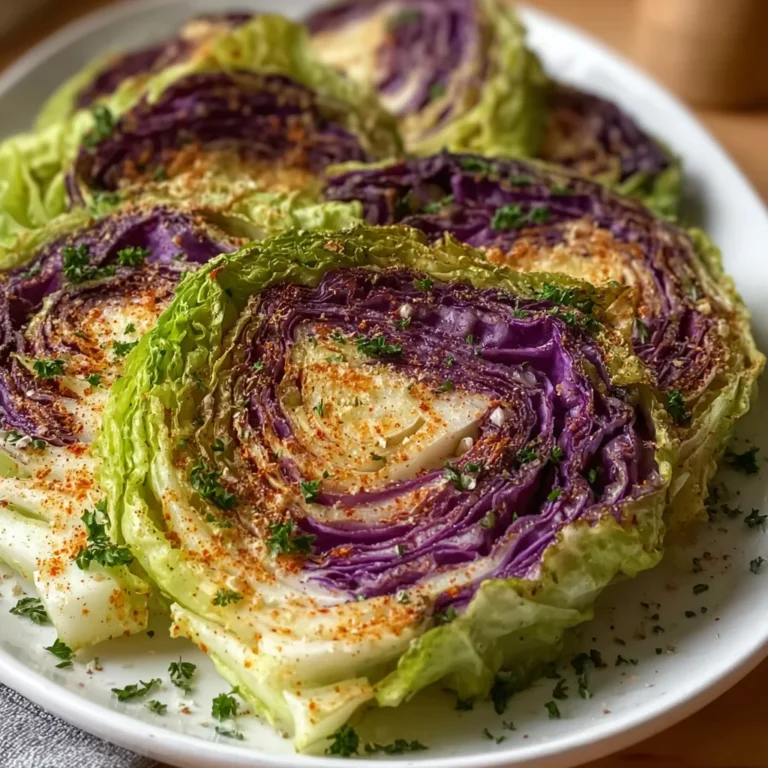 Oven Roasted Garlic Cabbage Steaks | Crispy Edges, Tender Centers & Full of Flavor