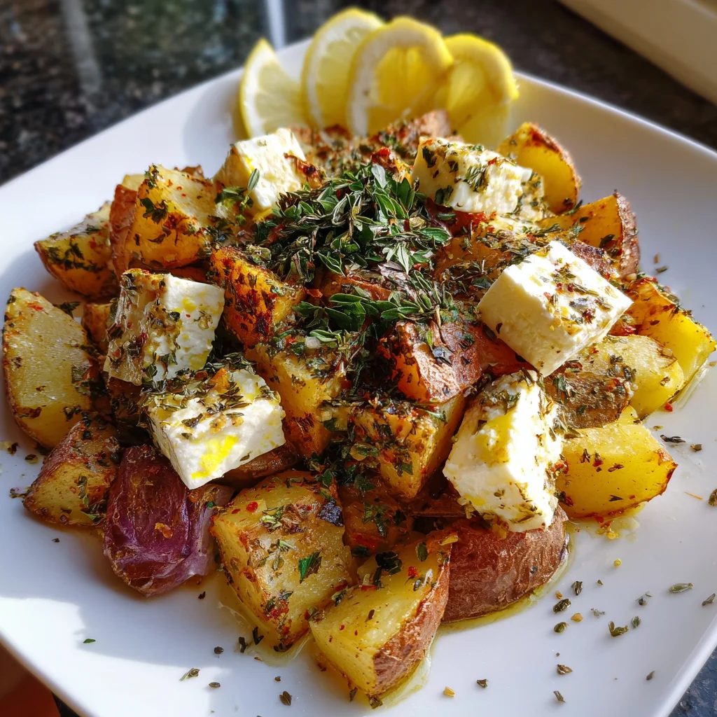 Baked Feta Potatoes | Creamy, Crispy & Loaded with Flavor