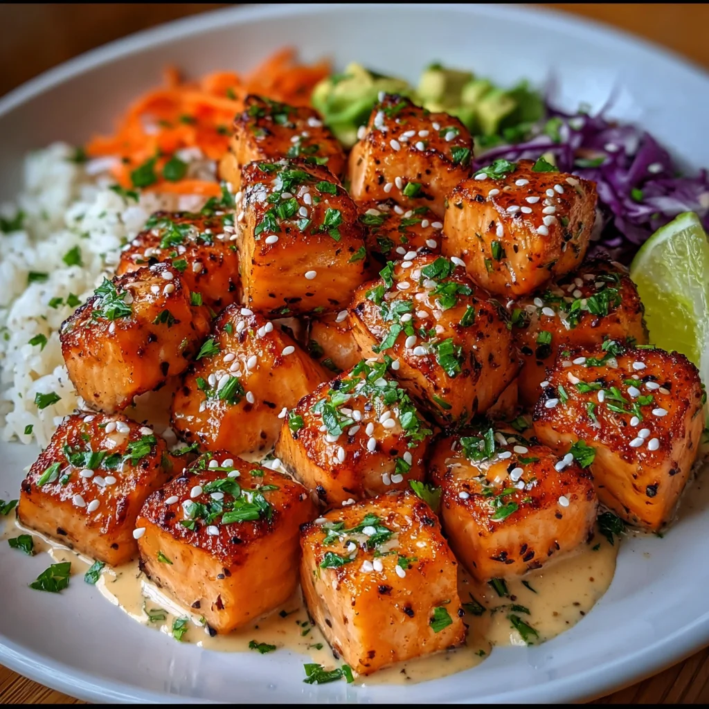 Bang Bang Salmon Bites Bowls – Crispy, Spicy & Irresistible!