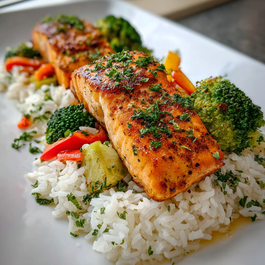 Seared Salmon with Fluffy Jasmine Rice – Restaurant-Worthy in 20 Minutes!