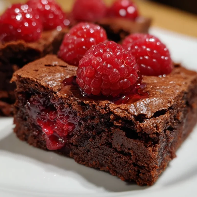 Raspberry Brownies – Fudgy, Rich & Bursting with Berries!