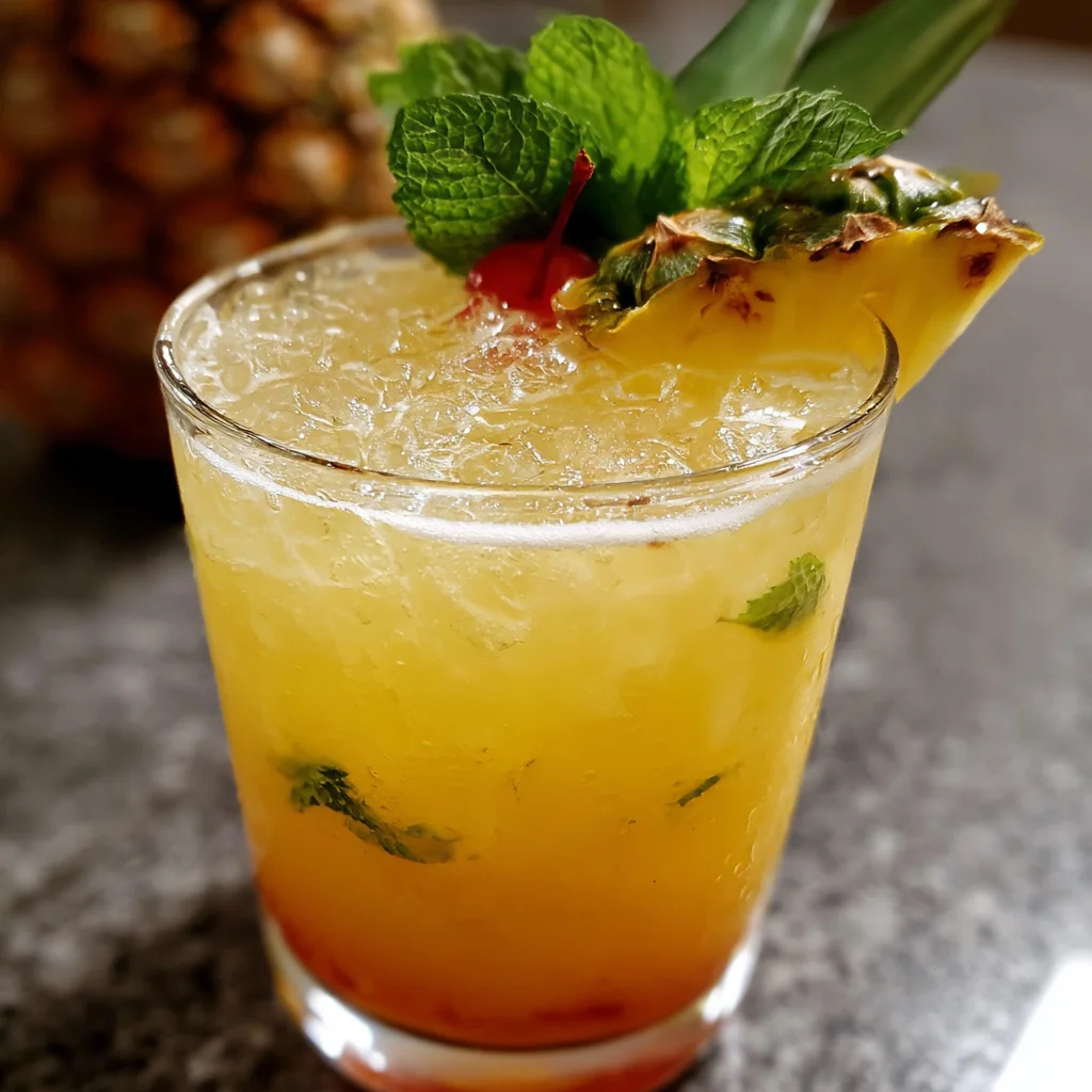 Tropical Pineapple Breeze Cocktail – Your Vacation in a Glass!