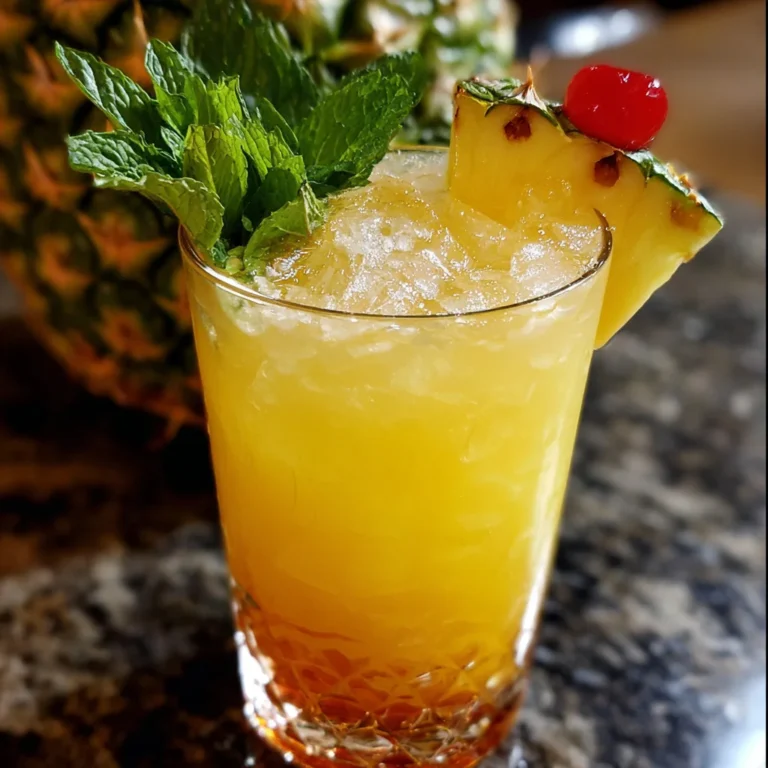 Tropical Pineapple Breeze Cocktail – Your Vacation in a Glass!