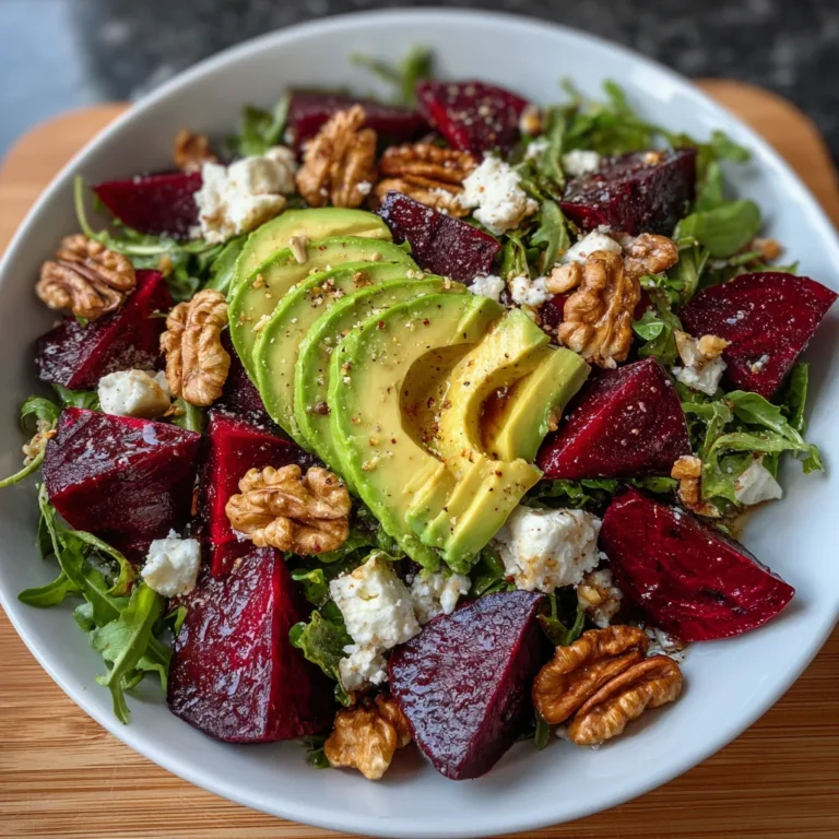 Roasted Beet, Avocado & Feta Salad – Fresh, Colorful & Full of Flavor!