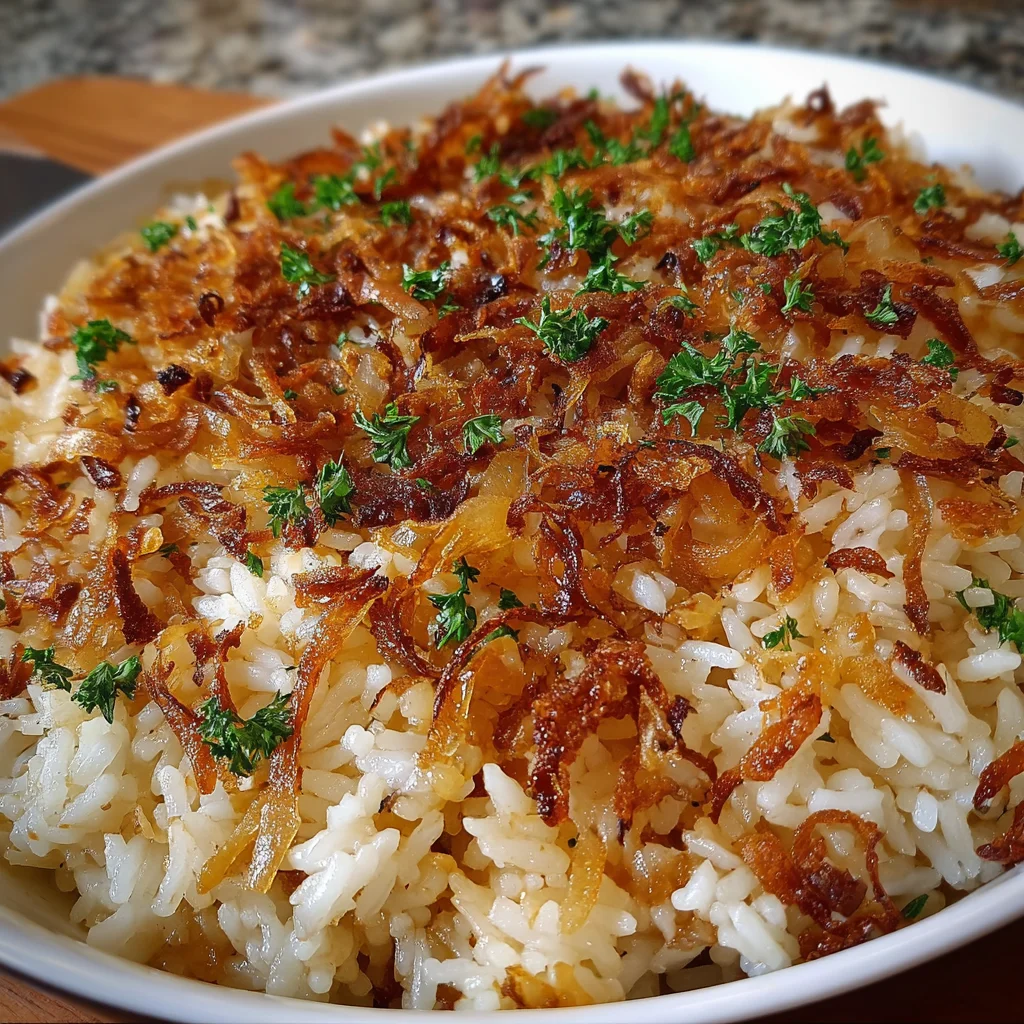 French Onion Rice – Savory, Cheesy & Comfort in Every Bite!