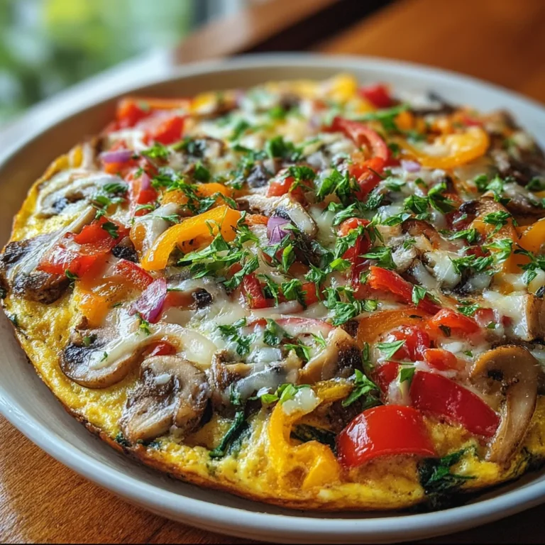 Colorful Veggie Frittata – Light, Fluffy & Packed with Fresh Flavor!