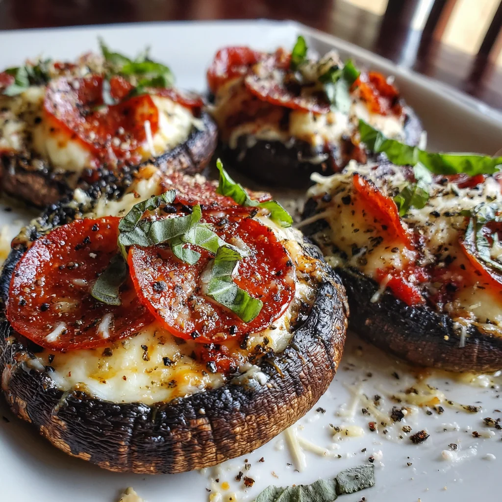Pizza Stuffed Portobello Mushrooms – Cheesy, Savory & Low-Carb Delicious!