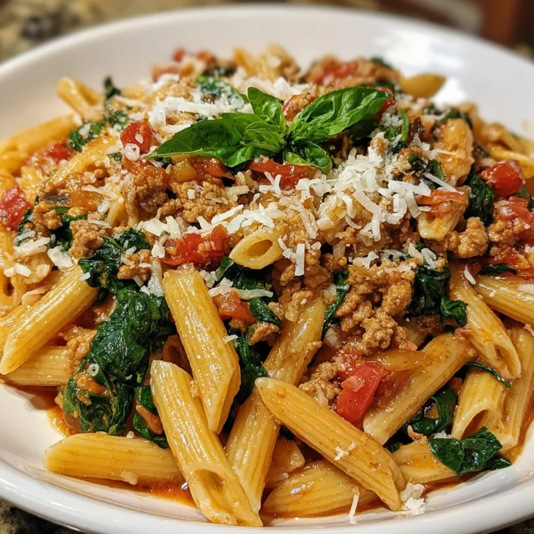 One-Pot Pasta with Ground Turkey & Spinach – Easy, Healthy & Done in 30 Minutes!