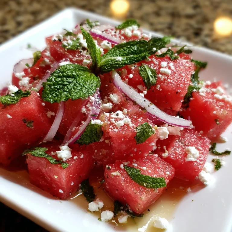 Watermelon Feta Mint Salad – Sweet, Salty & So Refreshing!