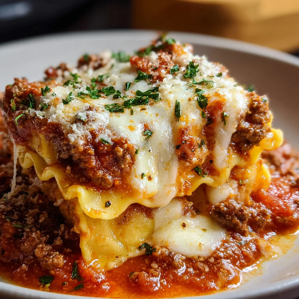 Crockpot Ravioli Lasagna – Layers of Cheesy, Saucy Comfort!