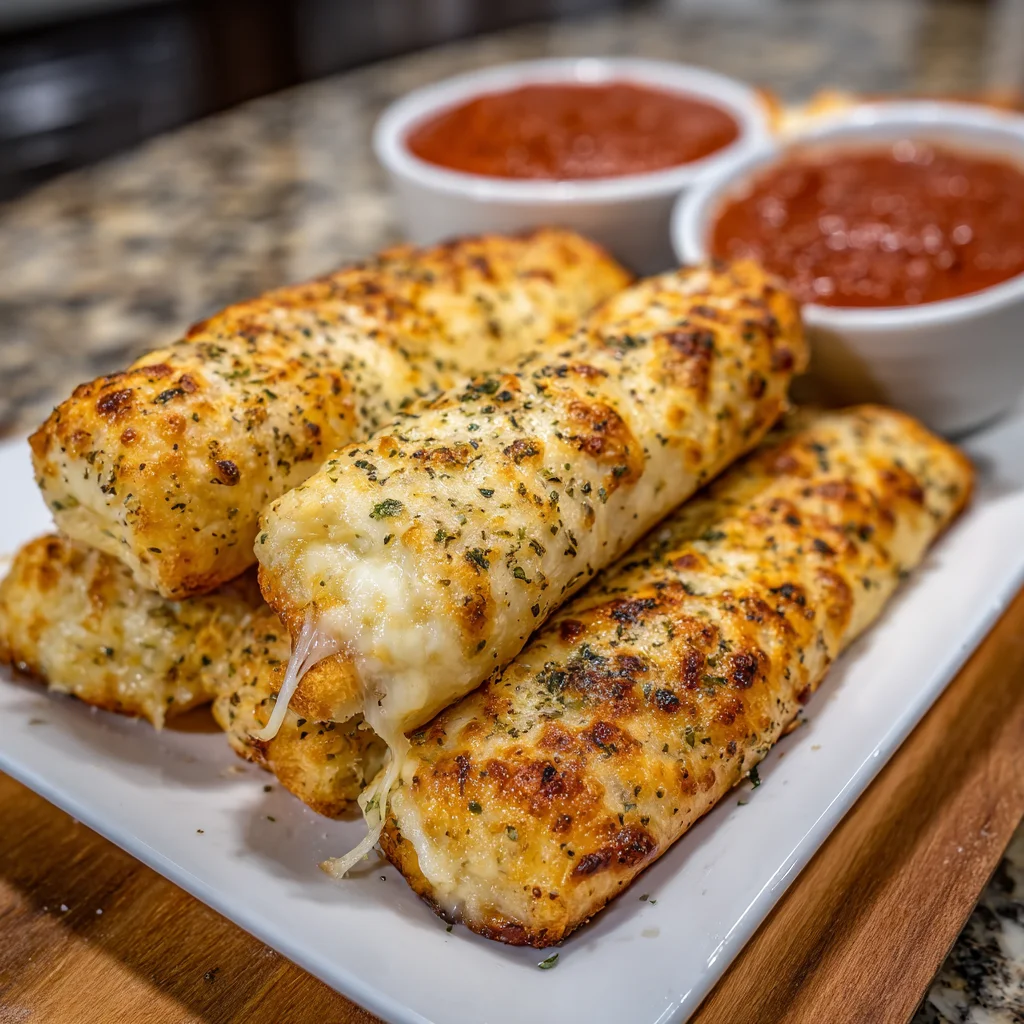 Cheese Stuffed Garlic Breadsticks – Gooey, Buttery & Irresistibly Cheesy!