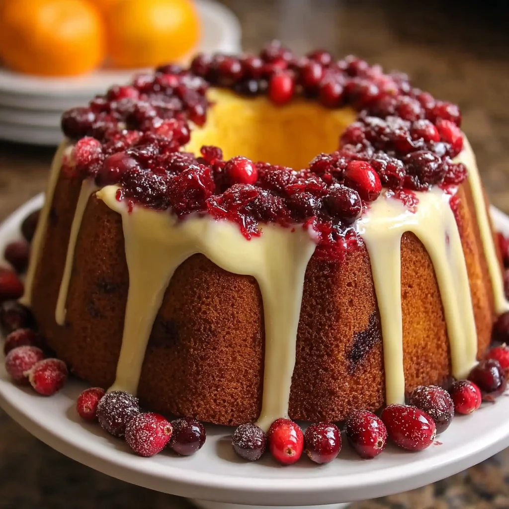Cranberry Orange Bundt Cake – Moist, Zesty & Bursting with Holiday Spirit!