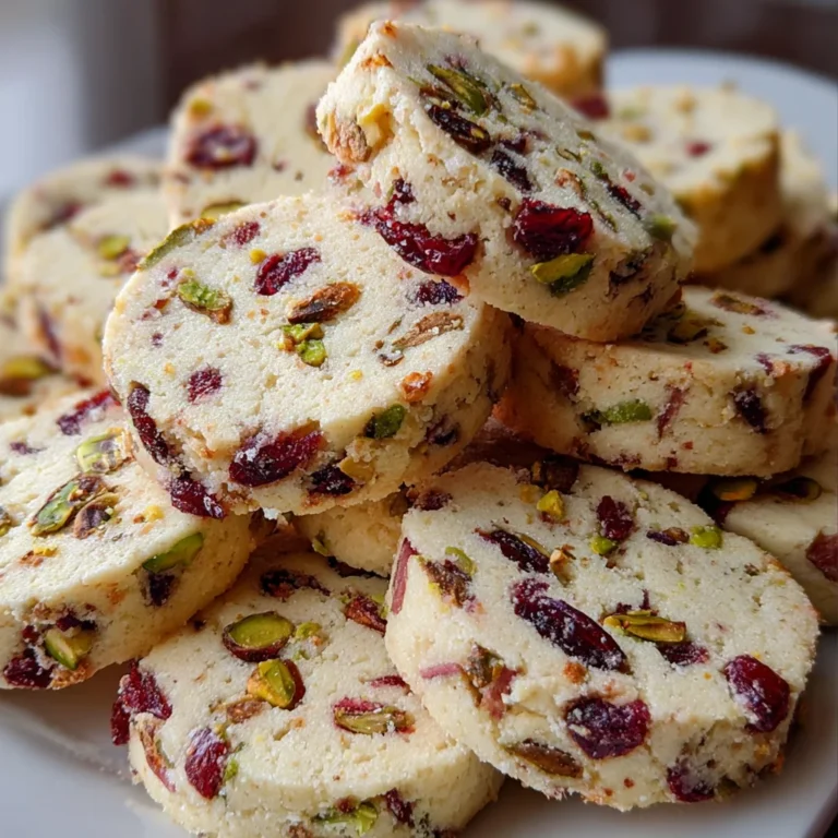Cranberry Pistachio Shortbread Cookies – Buttery, Festive & Irresistible!