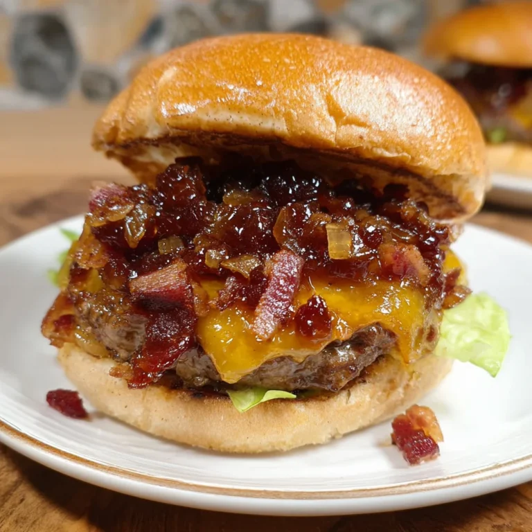 Juicy Bacon Jam & Gouda Burger – Sweet, Smoky & Gourmet!